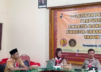 Utus Anru Perpustakaan dalam Pelatihan Pengelolaan Perpustakaan di Kwarcab Banyumas