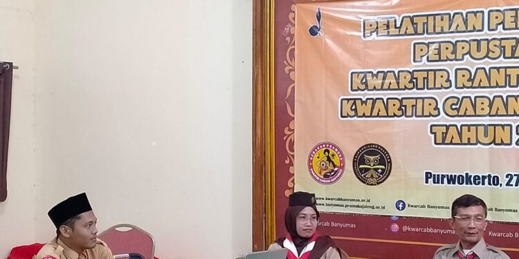 Utus Anru Perpustakaan dalam Pelatihan Pengelolaan Perpustakaan di Kwarcab Banyumas