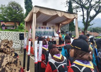 Uji Ketangkasan Kepramukaan di Lomba Lintas Alam Kwarcab Banyumas