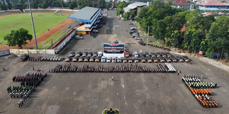 Gerakan Pramuka Banyumas Ikuti Apel Gelar Pasukan Operasi Ketupat Candi 2025