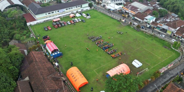 Kwarcab Banyumas Gelar Simulasi Tanggap Bencana pada Peringatan HKB 2025