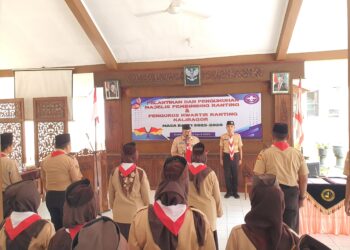 Kwarcab Banyumas Kukuhkan Kak Sujimin sebagai Ketua Kwarran Kalibagor