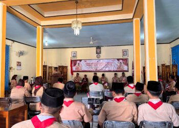 Kwarcab Banyumas Lakukan Kunjungan Perdana LKT di Kwarran Gumelar