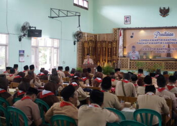 Kwarcab Banyumas Meninjau Penilaian Lomba Kwarran Tergiat di Kwarran Cilongok