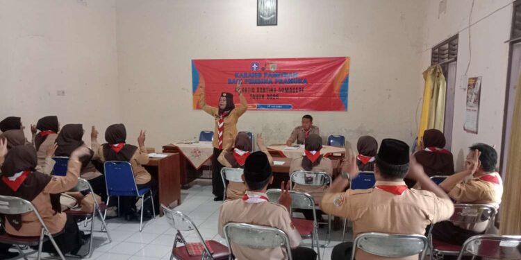 Di Awal tahun Ajaran Baru, Binawasa Kwarran Somagede gelar Karang Pamitran tahun 2025