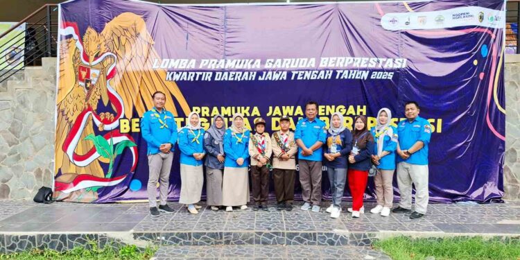 Pimpinan Kwarran Somagede tinjau Perjuangan Dua Pramuka Siaga pada ESA Kwarda Jateng Tahun 2025