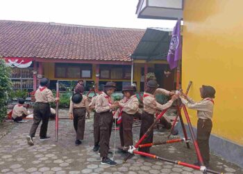 Gelar Ketrampilan Penggalang SD Negeri 2 Sokawera, Ajang Kreativitas dan Melatih Kekompakan Regu