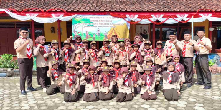 Antusias Pramuka Siaga SDN 2 Sokawera , Ikuti Upacara Dan Persari Gudep