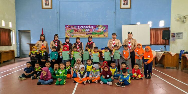 Kwartir Ranting Somagede Sukses Gelar Lomba Mewarnai untuk Pramuka Pra Siaga tahun 2025