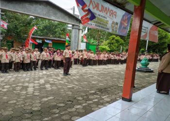 Seluruh Pangkalan di Kwarran Somagede Laksanakan Upacara Hari Pramuka Ke-64