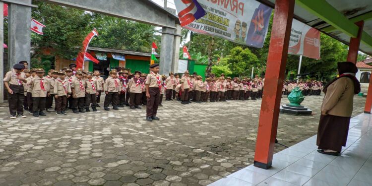 Seluruh Pangkalan di Kwarran Somagede Laksanakan Upacara Hari Pramuka Ke-64