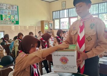Kwarran Cilongok adakan Bumbung Kemanusiaan Dalam Rangka Bulan Bakti Pramuka 2025