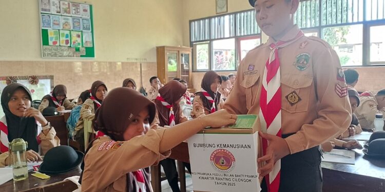 Kwarran Cilongok adakan Bumbung Kemanusiaan Dalam Rangka Bulan Bakti Pramuka 2025