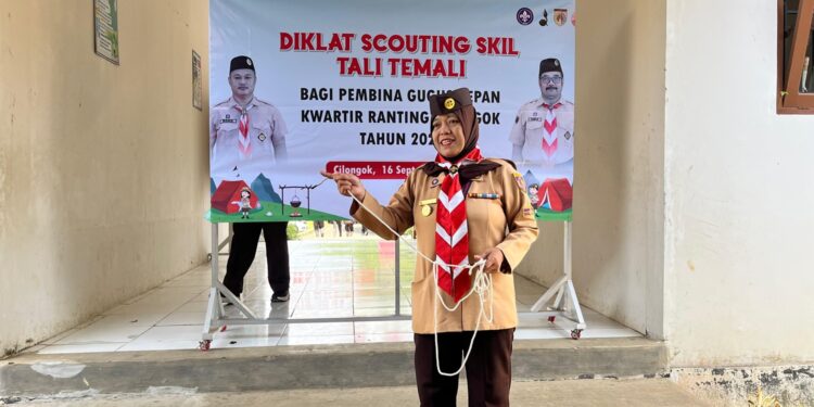 Kwarran Cilongok Gelar Diklat Scouting Skill Tali Temali bagi Pembina Gugus Depan