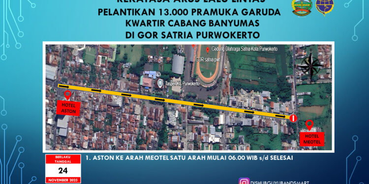 Ada Pelantikan 13.149 Pramuka Garuda Senin Pagi, Jl Suharso Diberlakukan Satu Arah Ketimur