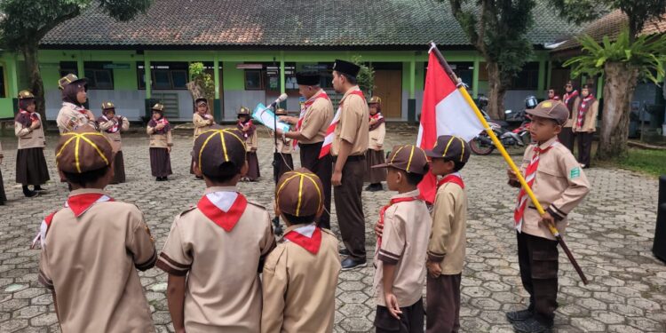 Pangkalan SD Negeri 4 Rempoah Baturraden Gelar Pelantikan Pramuka Siaga Mula dan Siaga Bantu