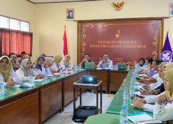 Kwarran Purwojati Ikuti Sosialisasi Tanda Penghargaan Gerakan Pramuka Kwarcab Banyumas Tahun 2026