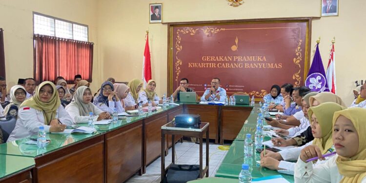 Kwarran Purwojati Ikuti Sosialisasi Tanda Penghargaan Gerakan Pramuka Kwarcab Banyumas Tahun 2026
