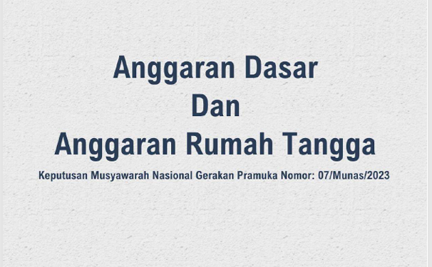 AD-ART Gerakan Pramuka Hasil Munas 2023, Ini Perubahannya