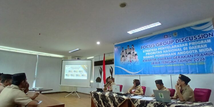 Kwarcab Banyumas Paparkan Best Practice Pramuka Garuda di FGD Binamuda Kwarda Jateng
