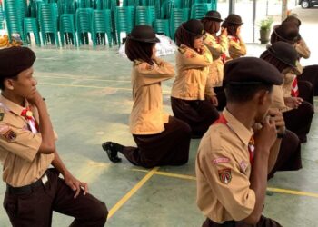 Ambalan Kyai Modjo – Nyi Ageng Serang SMK Negeri 1 Purwojati Gelar Pelantikan Bantara Penuh Semangat dan Kebersamaan