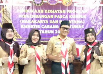 Tingkatkan Kompetensi Pembina, Tujuh Utusan Kwarran Purwojati Ikuti Pembukaan Narakarya Kwarcab Banyumas Tahun 2026