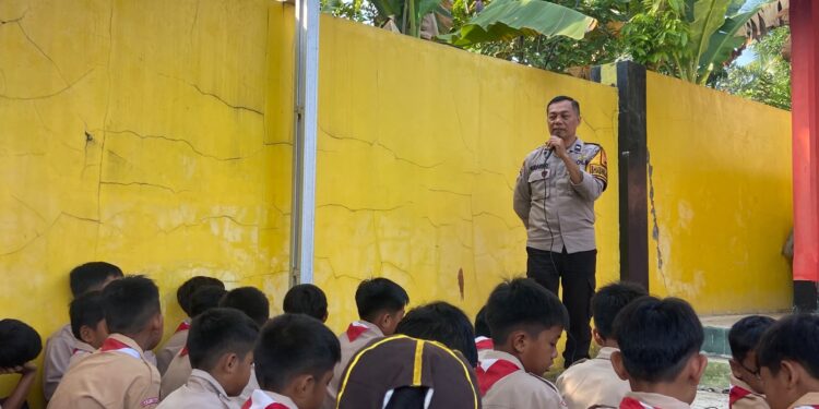 Tanamkan Karakter Positif, Pramuka SD Negeri 2 Karangmangu Ikuti Edukasi Pencegahan Bullying dan Bahaya NAPZA