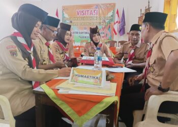 Ukur Kinerja Organisasi, Tim Penilai LKT 2026 Kwarcab Banyumas Sambangi Kwarran Kemranjen