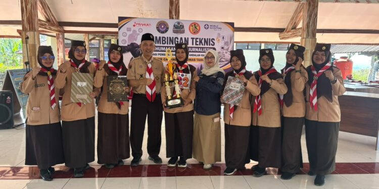 Sabet Juara 2 di Buper Kendalisada, Tim Putri Kwarran Ajibarang Unjuk Gigi pada Lomba Scouting Skill Competition Kwarcab Banyumas