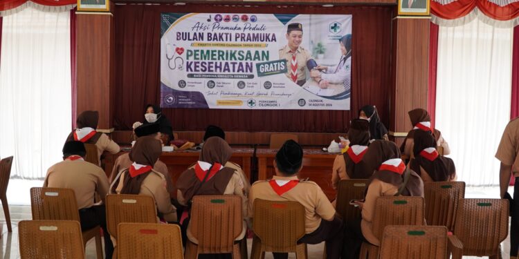 Pramuka Peduli Kwarran Cilongok Gelar Cek Kesehatan Gratis bagi Pembina Pramuka