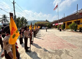 Persiapan LT I Semakin Matang, Pramuka SDN Kaliputih Asah Keterampilan dan Kekompakan Regu