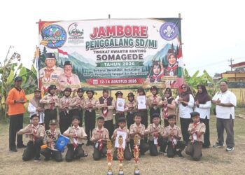 Regu Rajawali & Regu Melati SD Negeri 3 Kemawi Borong Tiga Kejuaraan Jambore Ranting Kwarran Somagede Tahun 2026