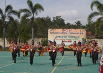 Penerimaan Tamu Penggalang SMP Negeri 2 Purwojati, Bangun Karakter dan Semangat Kebersamaan