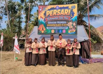 SD Negeri Klapasawit Kwarran Purwojati Gelar Persari “Pramuka Ceria”, Asah Karakter Cerdas, Berani, dan Pantang Menyerah