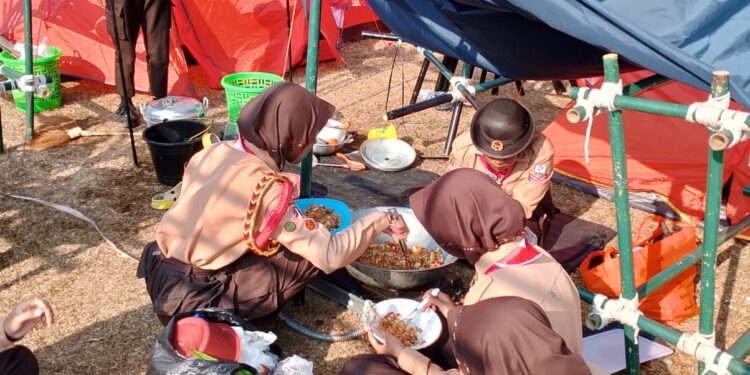 Pramuka Ajibarang Memantapkan Langkah Mendukung Swasembada Pangan Menuju Indonesia Emas 2045