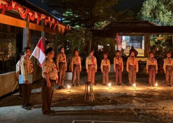 Semangat Ke-65 Hari Pramuka: 51 Penggalang SDN 1 Lumbir Larut dalam Khidmat Renungan dan Ulang Janji