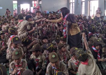 Asah Keterampilan, 983 Pramuka Siaga Ikuti Diklat Tali Temali Kwarran Pekuncen