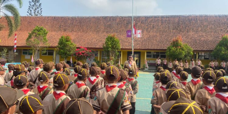 Apel Pembukaan Penilaian Pramuka Garuda di Kwarran Purwojati Diikuti 369 Calon Pramuka Garuda
